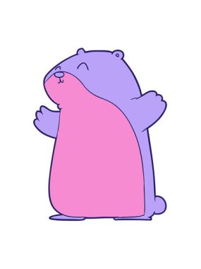 Hamster çizgi filminin hareketli animasyonu