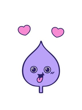 Bir yaprak resminin karikatürünün dönen kalp animasyonu