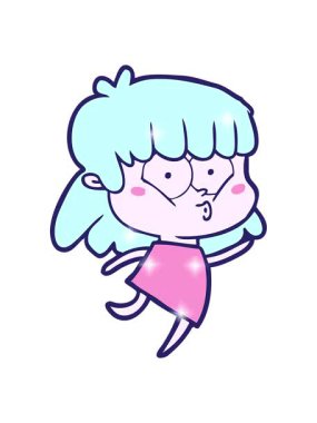 Çizgi filmdeki ıslık çalan kızın ışıltı efekti