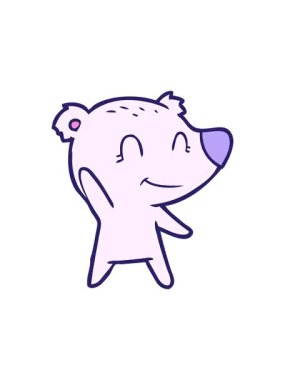 Bir neon kutup ayısının dönen hareketi