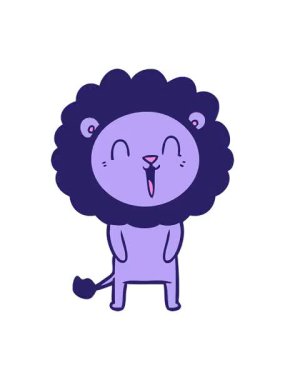 Gülen aslan çizgi filminin pixelize etkisi