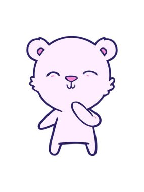 şirin bir kutup ayısı çizgi filminin animasyonunu durdurup duraklat