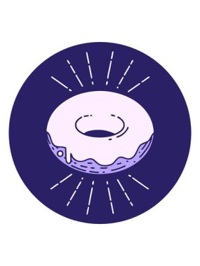 Dövme stili buzlu çöreğin parlak ışık efekti canlandırması