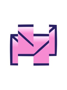 Kağıt zarfın bölünen hareket canlandırması