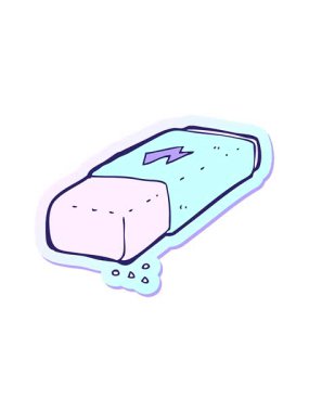 Çizgi film silgisinin çıkartmasını salla ve duraklat