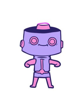 Çizgi film cyborgunun animasyonunu çalıştır.