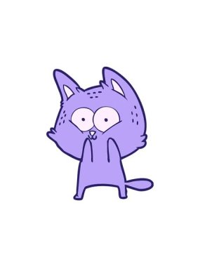 Çizgi film kedisinin dikkat çekici animasyonu