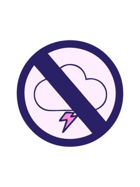 Fırtınaya izin verilmeyen sevimli çizgi filmin ışık efekti.