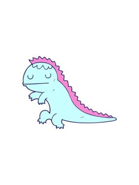 Dinozor karikatür elementinin hareketli canlandırması