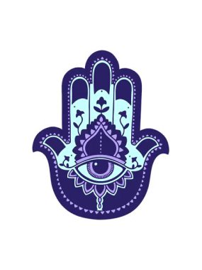 Bir hamza 'nın karikatür ikonik dövme görüntüsünün titreşimli hareketi