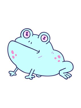 El çizimi tuhaf kurbağanın hareketlerini salla ve durdur