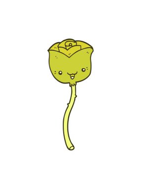 Çiçek illüstrasyonunun renk canlandırması