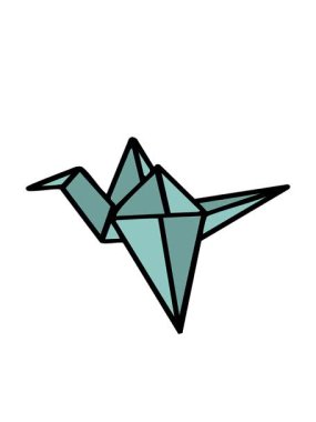 Japon yapımı katlanmış kanatlı vincin hareketli animasyonu