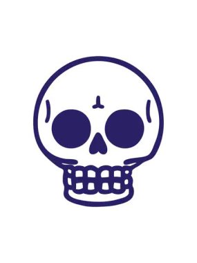 bir kafatası dövmesinin canlandırma efektini piksel yap