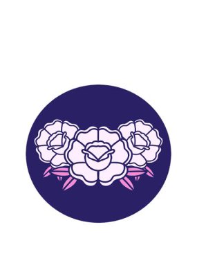 Bir buket çiçeğin dövme stili görüntüsünü genişletiyor