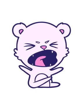 Kızgın kutup ayısı çizgi filminin pixelize etkisi