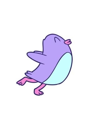 Yanıp sönen radyal çizgiler penguen atlayışının animasyonu