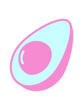 Bir çizgi film avokadosunun basınçlı animasyonu