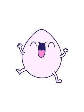 karikatür yumurtasının radyoaktif parlak animasyonu