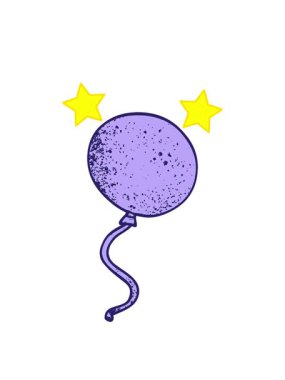 dönen yıldızlar çizgi film karalama balonunun animasyonu