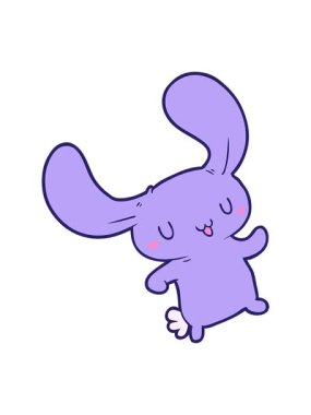 Parlak ışık efekti çizgi filmdeki garip tavşanın animasyonu