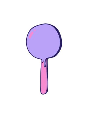 Karikatür lolipop görüntüsünün titreyen hareket animasyonu