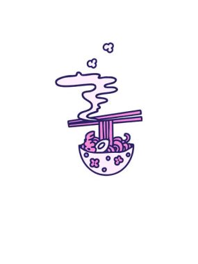 Kalkın ve yemek çubuklarıyla sıcak Japon yemeklerini yüzdürün.