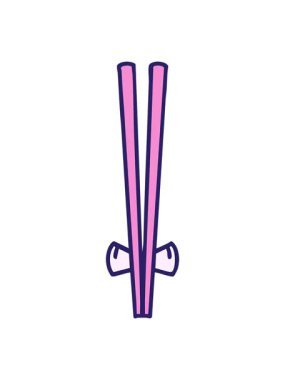 Geleneksel Japon yemek çubuklarının hareketli animasyonu