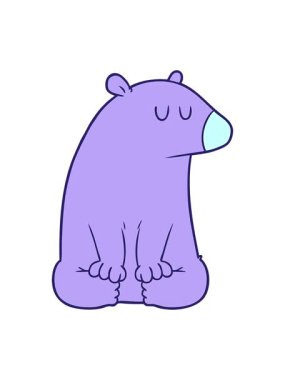 Ayı çizgi film karakterinin canlandırmasını bob ve duraklat