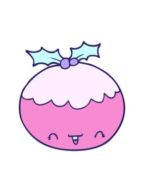 Tatlı Noel pudinginin dönen hareketli animasyonu