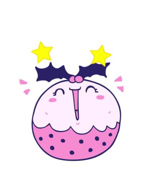 dönen yıldızlar tatlı çizgi film noel pudinginin animasyonu