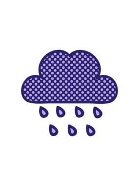 Fırtına yağmuru bulutu çizgi filminin çizgi filminin basınçlı canlandırması