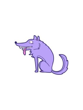 Aç kurt çizgi filminin radyoaktif parlayan animasyonu