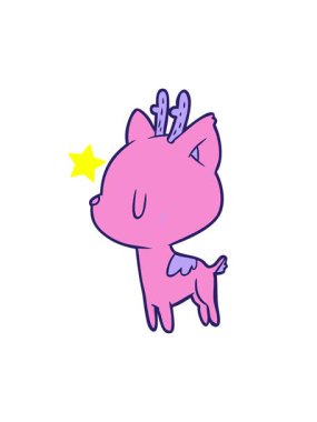 Parıldayan yıldızlar, çizgi film geyiğinin animasyonunu etkiler.