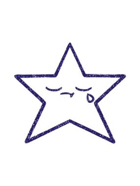 Ağlayan Yıldız Kömür Çiziminin hareketli animasyonu