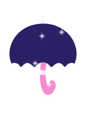 Şemsiye çizgi filminin parıltı etkisi