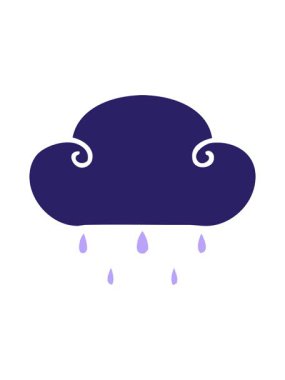 Parlak ışık efekti çizilmiş el animasyonu karikatür yağmur bulutu