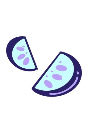 İki dilim Brezilya limon çizgi filminin hareketli animasyonu