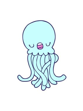 Komik denizanalarının hareketli animasyonları