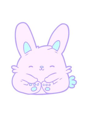 Tatlı tavşan çizgi filminin dönen hareketli animasyonu