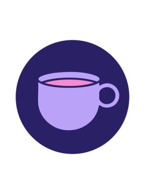 Bir fincan kahvenin ikonik dövme çiziminin hareketli animasyonu