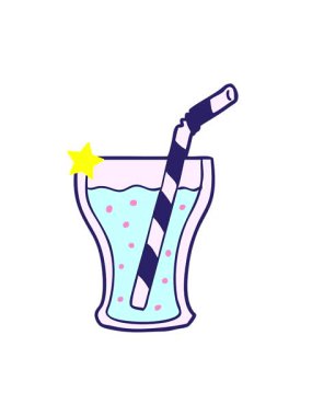 Parıldayan yıldızlar çizgi film gibi bir bardak kolayı canlandırır.