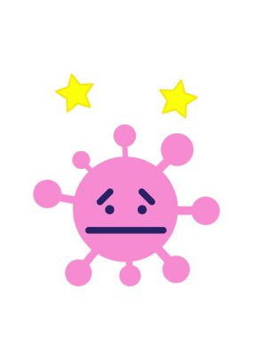 dönen yıldızlar basit sürpriz virüsün animasyonu