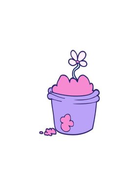 Basit bir saksının radyoaktif ışıldayan animasyonu