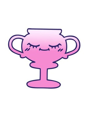 Bir kupanın gölgeli çizgi filminin titreşimli hareketi