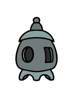 Bob ve duraklat geleneksel Japon ishidoro taş tapınağının animasyonunu