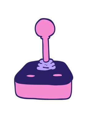 El çizimi karalama stili joystick 'in titreşimli hareketi