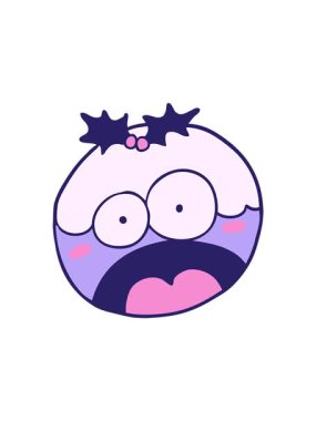 Şok yüzlü çizgi film pudinginin hareketli animasyonu