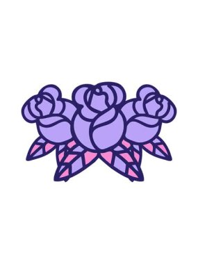 Bir buket çiçeğin dizaynının hareketli animasyonu