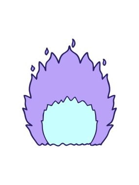 Çizgi film yangınının basınçlı animasyonu